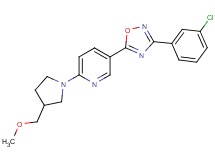5-[3-(3-chlorophenyl)-1,2,4-oxadiazol-5-yl]-2-[3-(methoxymethyl)-1-pyrrolidinyl]pyridine
