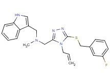 ({4-allyl-5-[(3-fluorobenzyl)thio]-4H-1,2,4-triazol-3-yl}methyl)(1H-indol-3-ylmethyl)methylamine