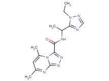 N-[1-(1-ethyl-1H-1,2,4-triazol-5-yl)ethyl]-5,7-dimethyl[1,2,4]triazolo[4,3-a]pyrimidine-3-carboxamide
