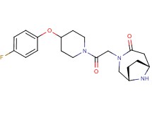 rel-(1S,6R)-3-{2-[4-(4-fluorophenoxy)-1-piperidinyl]-2-oxoethyl}-3,9-diazabicyclo[4.2.1]nonan-4-one hydrochloride