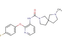 N-[2-(4-fluorophenoxy)pyridin-3-yl]-7-methyl-2,7-diazaspiro[4.4]nonane-2-carboxamide