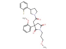3-{2-[3-(2-fluorophenyl)-1-pyrrolidinyl]-2-oxoethyl}-3-(2-methoxyphenyl)-1-(3-methoxypropyl)-2,5-pyrrolidinedione