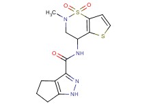N-(2-methyl-1,1-dioxido-3,4-dihydro-2H-thieno[2,3-e][1,2]thiazin-4-yl)-1,4,5,6-tetrahydrocyclopenta[c]pyrazole-3-carboxamide
