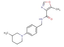 5-methyl-N-[4-(3-methylpiperidin-1-yl)benzyl]-1,3-oxazole-4-carboxamide
