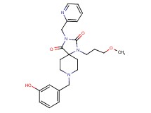 8-(3-hydroxybenzyl)-1-(3-methoxypropyl)-3-(2-pyridinylmethyl)-1,3,8-triazaspiro[4.5]decane-2,4-dione