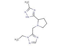 1-ethyl-5-{[2-(3-methyl-1H-1,2,4-triazol-5-yl)pyrrolidin-1-yl]methyl}-1H-1,2,4-triazole