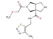 (3aR*,6aR*)-2-(methoxyacetyl)-N-[(4-methyl-1,2,3-thiadiazol-5-yl)methyl]hexahydropyrrolo[3,4-c]pyrrole-3a(1H)-carboxamide