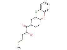 1-[4-(2-chlorophenoxy)-1-piperidinyl]-4-(methylthio)-1-oxo-2-butanol