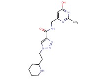 N-[(6-hydroxy-2-methylpyrimidin-4-yl)methyl]-1-(2-piperidin-2-ylethyl)-1H-1,2,3-triazole-4-carboxamide