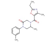 4-[(2-ethyl-4-methyl-1,3-oxazol-5-yl)carbonyl]-5-methyl-1-(3-methylphenyl)-2-piperazinone