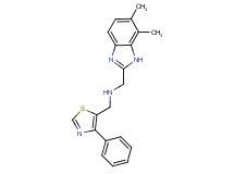 1-(6,7-dimethyl-1H-benzimidazol-2-yl)-N-[(4-phenyl-1,3-thiazol-5-yl)methyl]methanamine