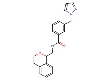 N-(3,4-dihydro-1H-isochromen-1-ylmethyl)-3-(1H-pyrazol-1-ylmethyl)benzamide