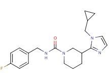 3-[1-(cyclopropylmethyl)-1H-imidazol-2-yl]-N-(4-fluorobenzyl)-1-piperidinecarboxamide