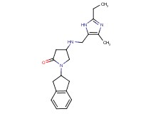 1-(2,3-dihydro-1H-inden-2-yl)-4-{[(2-ethyl-4-methyl-1H-imidazol-5-yl)methyl]amino}-2-pyrrolidinone