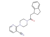 2-[4-(2,3-dihydro-1H-inden-1-ylacetyl)-1-piperazinyl]nicotinonitrile