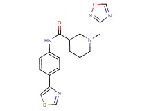 1-(1,2,4-oxadiazol-3-ylmethyl)-N-[4-(1,3-thiazol-4-yl)phenyl]piperidine-3-carboxamide
