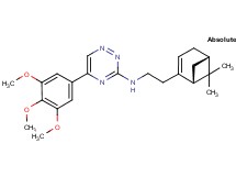 N-{2-[(1R,5S)-6,6-dimethylbicyclo[3.1.1]hept-2-en-2-yl]ethyl}-5-(3,4,5-trimethoxyphenyl)-1,2,4-triazin-3-amine