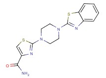 2-[4-(1,3-benzothiazol-2-yl)-1-piperazinyl]-1,3-thiazole-4-carboxamide