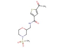 5-acetyl-N-{[4-(methylsulfonyl)morpholin-2-yl]methyl}thiophene-3-carboxamide