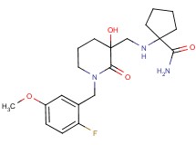 1-({[1-(2-fluoro-5-methoxybenzyl)-3-hydroxy-2-oxopiperidin-3-yl]methyl}amino)cyclopentanecarboxamide