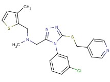 ({4-(3-chlorophenyl)-5-[(4-pyridinylmethyl)thio]-4H-1,2,4-triazol-3-yl}methyl)methyl[(3-methyl-2-thienyl)methyl]amine