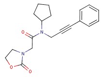 N-cyclopentyl-2-(2-oxo-1,3-oxazolidin-3-yl)-N-(3-phenylprop-2-yn-1-yl)acetamide