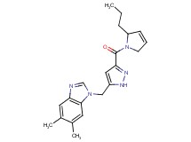 5,6-dimethyl-1-({3-[(2-propyl-2,5-dihydro-1H-pyrrol-1-yl)carbonyl]-1H-pyrazol-5-yl}methyl)-1H-benzimidazole