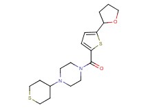 1-{[5-(tetrahydro-2-furanyl)-2-thienyl]carbonyl}-4-(tetrahydro-2H-thiopyran-4-yl)piperazine