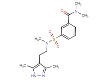 3-{[[2-(3,5-dimethyl-1H-pyrazol-4-yl)ethyl](methyl)amino]sulfonyl}-N,N-dimethylbenzamide