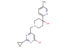 2-cyclopropyl-6-{[4-hydroxy-4-(5-methylpyridin-2-yl)piperidin-1-yl]methyl}pyrimidin-4-ol