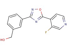 {3-[5-(3-fluoro-4-pyridinyl)-1,2,4-oxadiazol-3-yl]phenyl}methanol