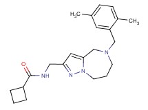 N-{[5-(2,5-dimethylbenzyl)-5,6,7,8-tetrahydro-4H-pyrazolo[1,5-a][1,4]diazepin-2-yl]methyl}cyclobutanecarboxamide
