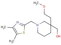 [1-[(4,5-dimethyl-1,3-thiazol-2-yl)methyl]-3-(2-methoxyethyl)-3-piperidinyl]methanol
