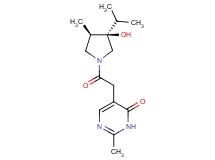 5-{2-[(3R*,4R*)-3-hydroxy-3-isopropyl-4-methyl-1-pyrrolidinyl]-2-oxoethyl}-2-methyl-4(3H)-pyrimidinone
