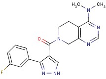7-{[3-(3-fluorophenyl)-1H-pyrazol-4-yl]carbonyl}-N,N-dimethyl-5,6,7,8-tetrahydropyrido[3,4-d]pyrimidin-4-amine