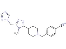 4-({4-[4-methyl-5-(1H-1,2,4-triazol-1-ylmethyl)-4H-1,2,4-triazol-3-yl]piperidin-1-yl}methyl)benzonitrile