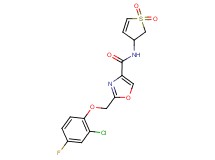 2-[(2-chloro-4-fluorophenoxy)methyl]-N-(1,1-dioxido-2,3-dihydro-3-thienyl)-1,3-oxazole-4-carboxamide