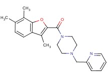 1-(2-pyridinylmethyl)-4-[(3,6,7-trimethyl-1-benzofuran-2-yl)carbonyl]piperazine