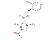 5-acetyl-N-{[(3S*,4S*)-3-hydroxypiperidin-4-yl]methyl}-2,4-dimethyl-1H-pyrrole-3-carboxamide
