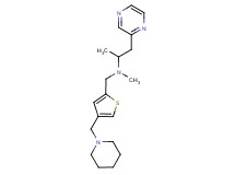 N-methyl-N-{[4-(piperidin-1-ylmethyl)-2-thienyl]methyl}-1-pyrazin-2-ylpropan-2-amine