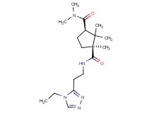 (1S*,3R*)-N~1~-[2-(4-ethyl-4H-1,2,4-triazol-3-yl)ethyl]-N~3~,N~3~,1,2,2-pentamethyl-1,3-cyclopentanedicarboxamide