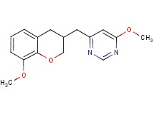 4-methoxy-6-[(8-methoxy-3,4-dihydro-2H-chromen-3-yl)methyl]pyrimidine