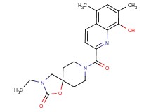 3-ethyl-8-[(8-hydroxy-5,7-dimethylquinolin-2-yl)carbonyl]-1-oxa-3,8-diazaspiro[4.5]decan-2-one