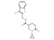 N-[(3-chloro-1-benzothien-2-yl)methyl]-1-cyclopropyl-6-oxo-3-piperidinecarboxamide