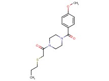 1-(4-methoxybenzoyl)-4-[(propylthio)acetyl]piperazine