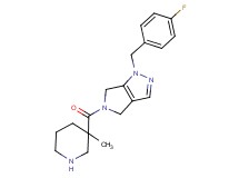 1-(4-fluorobenzyl)-5-[(3-methyl-3-piperidinyl)carbonyl]-1,4,5,6-tetrahydropyrrolo[3,4-c]pyrazole hydrochloride