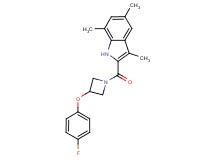 2-{[3-(4-fluorophenoxy)-1-azetidinyl]carbonyl}-3,5,7-trimethyl-1H-indole