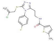 N-{2-[5-[(2-chloro-2-propen-1-yl)thio]-4-(4-fluorophenyl)-4H-1,2,4-triazol-3-yl]ethyl}-5-methyl-2-thiophenecarboxamide