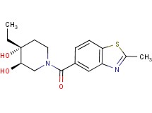 (3R*,4R*)-4-ethyl-1-[(2-methyl-1,3-benzothiazol-5-yl)carbonyl]piperidine-3,4-diol