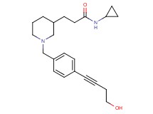 N-cyclopropyl-3-{1-[4-(4-hydroxy-1-butyn-1-yl)benzyl]-3-piperidinyl}propanamide